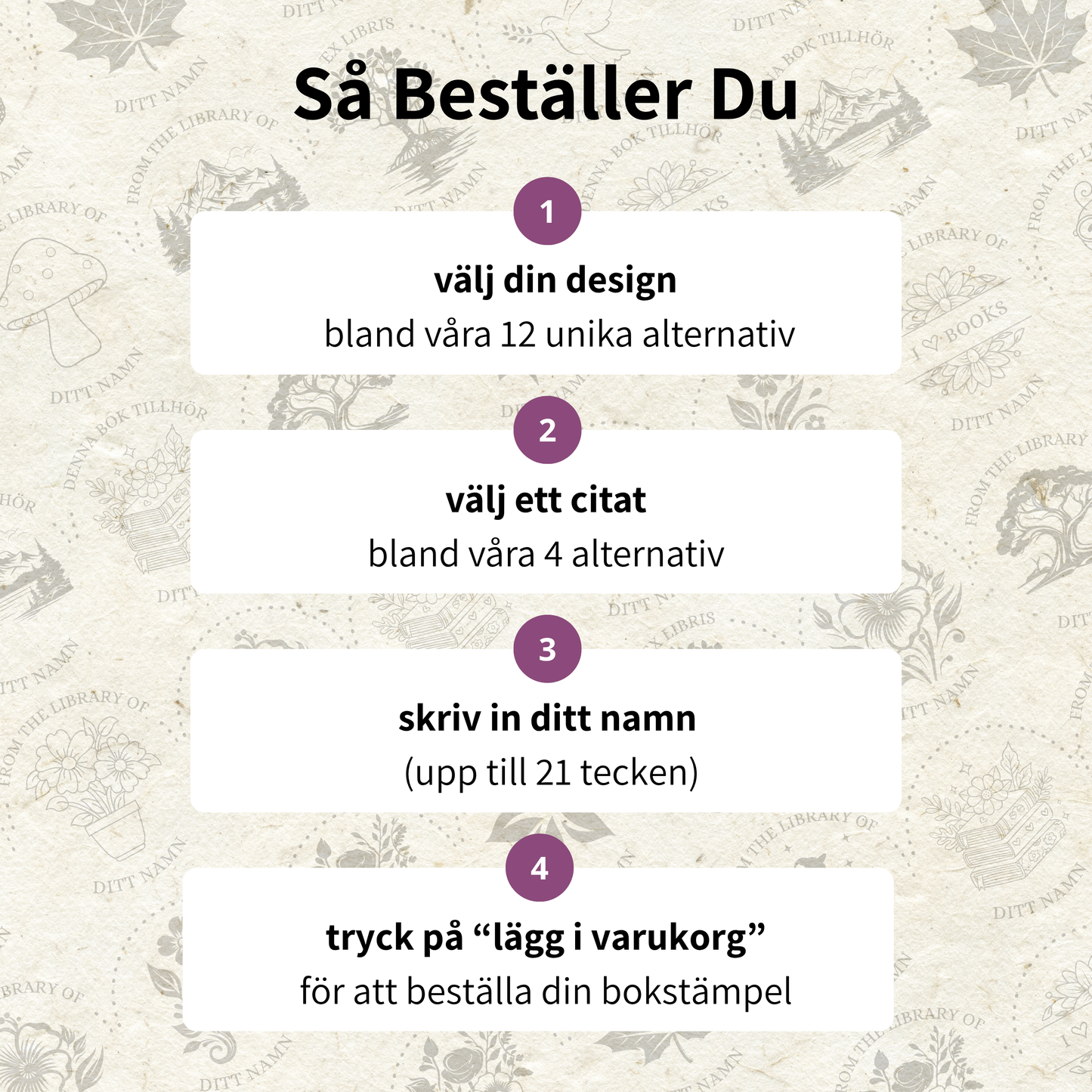 Extra Stämpelhuvud (Natur & Växter)